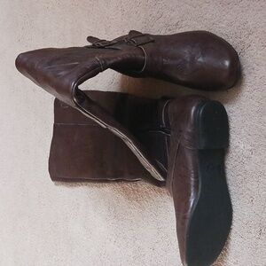 Clarks Indigo Women's Brown Distressed Leather Boots (6.5)